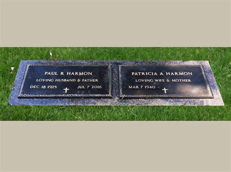 Veteran And Spouse Bronze Companion Flat Headstone Memorial