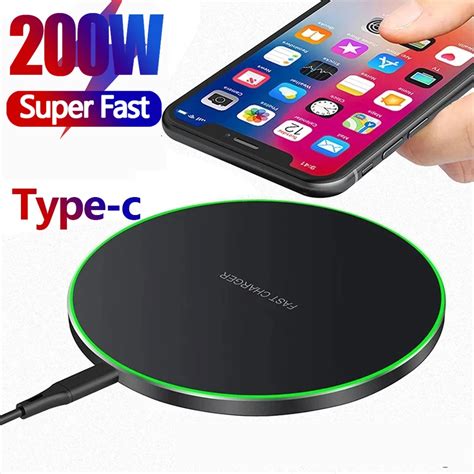 200w Wireless Charger Pad For Iphone 14 13 12 11 Pro Max 8 X Samsung ...