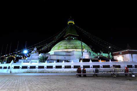 Boudhanath Stupa At Night, Nepal Stock Image - Image of bodhnath, prayer: 137494531