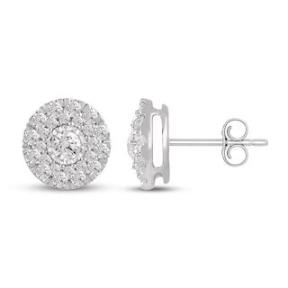 Previously Owned Diamond Stud Earrings 1 ct tw Round 14K White Gold | Jared