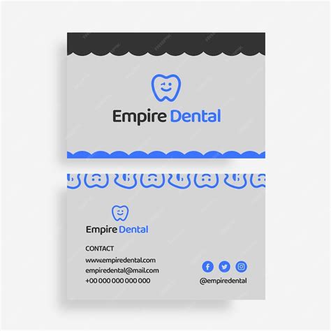 Free Vector | Cool modern dental business card