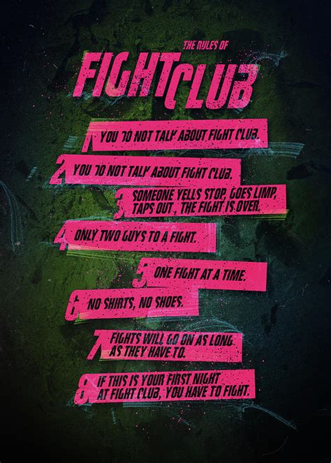 Fight Club Rules Digital Art by Nikita Abakumov - Fine Art America