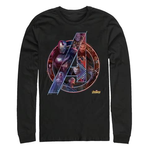 fifth-sun - marvel men's avengers: infinity war logo long sleeve t ...