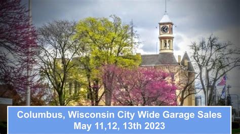 Columbus, Wisconsin Citywide Garage Sales 2023 ⋆ Columbus Wisconsin Chamber Newsletter and Blog