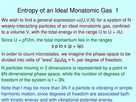 PPT - Entropy of an Ideal Monatomic Gas 1 PowerPoint Presentation, free download - ID:1431625