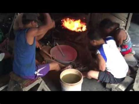 Gong making in Burma. - YouTube