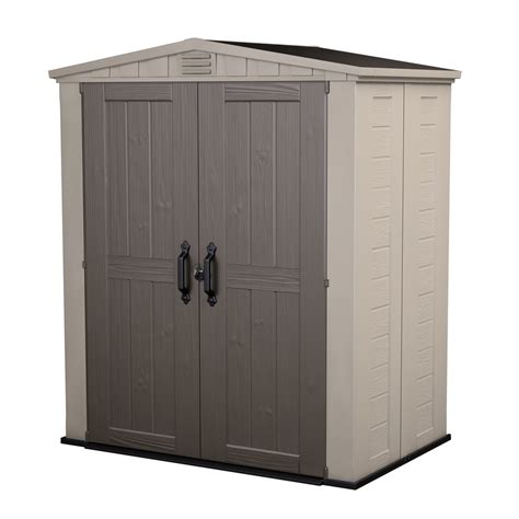 Keter (Common: 6-ft x 3-ft; Actual Interior Dimensions: 5.333-ft x 3.25-ft) Factor Gable Storage ...