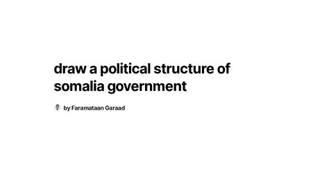 draw a political structure of somalia government