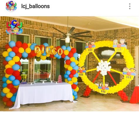 Diego Carnival Theme Balloon Decor Balloon Arrangements, Balloon Decorations, Kids Party Themes ...