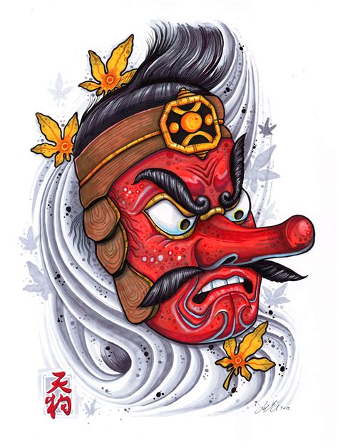 Tengu in Copic Markers | japanese designssss | Pinterest | Copic ...