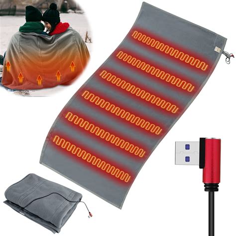 Heated Blanket Battery Operated Portable - USB Electric Throw Blanket ...