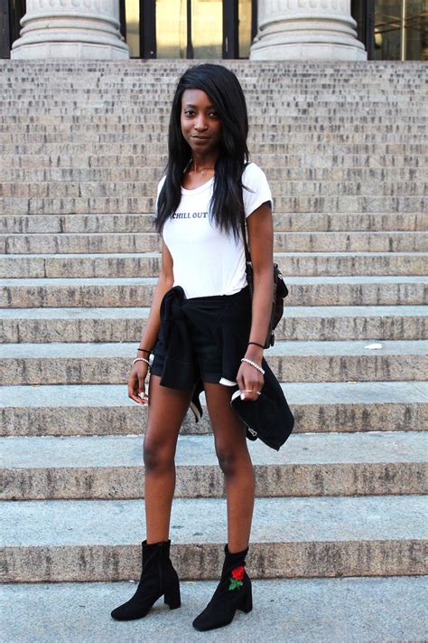 Graphic Tee & Embroidered Boots - College Girls' Fashion