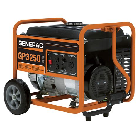 FREE SHIPPING — Generac GP3250 Portable Generator — 3,750 Surge Watts, 3,250 Rated Watts, Model ...