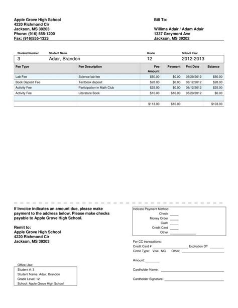 college tuition receipt template : Receipt Templates