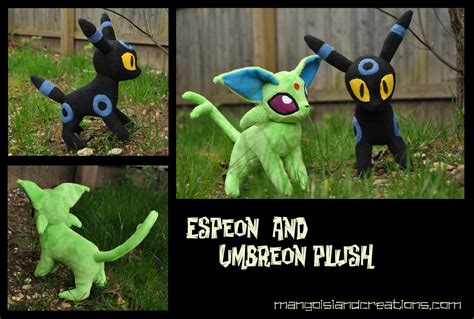 Shiny Espeon and Umbreon Plush by MangoIsland on DeviantArt