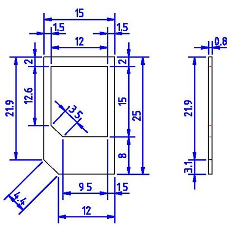 LibreCAD-user - Micro SIM card adapter