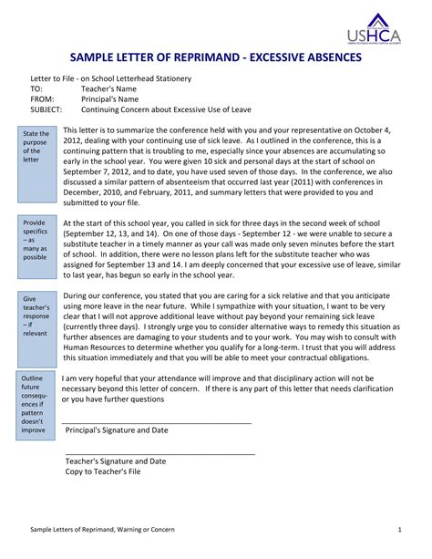 Free Printable Letter Of Reprimand Templates [Army, Air Force] Example