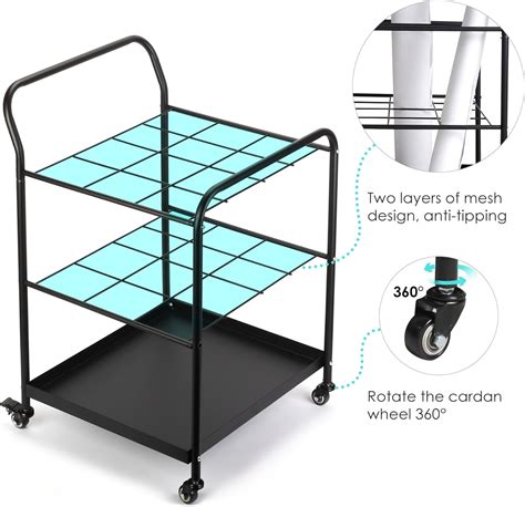 Buy Blueprint Storage Rack Cart, Blueprint Holder Roll File Holder, Steel Wire Blueprint Roll ...