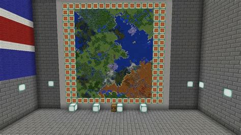 Finished a map wall : Minecraft