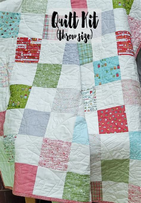 Easy Quilt Kit, Beginner Quilt Kit, Pre Cut Quilt Kit, Charm Pack Quilt ...