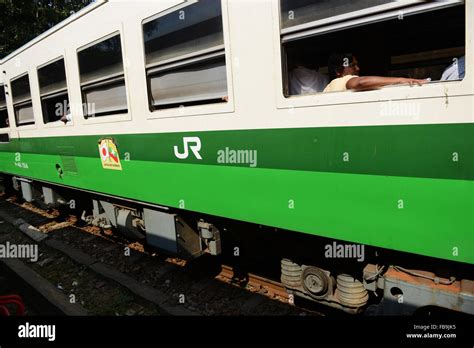 Old Japanese JR trains are used in Myanmar Stock Photo - Alamy