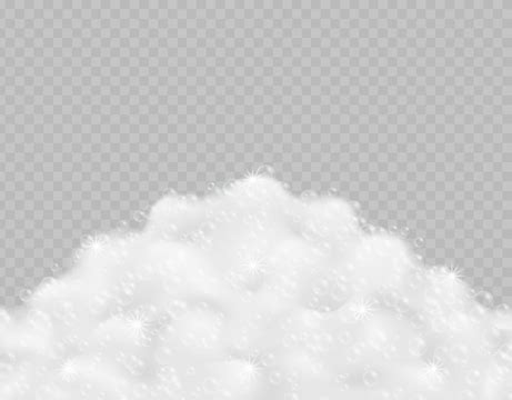 Bath Foam Or Beer Foam With Bubblies Isolated On Transparent Background, Blue, Background ...