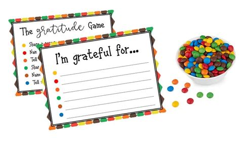 Printable Gratitude Thanksgiving Game for Family