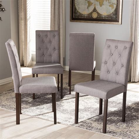 Baxton Studio Gardner Gray Fabric Upholstered Dining Chairs (Set of 4)-4PC-7132-HD - The Home Depot