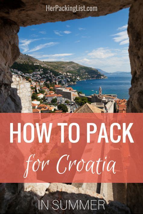 an open window with the text how to pack for croatia in summer