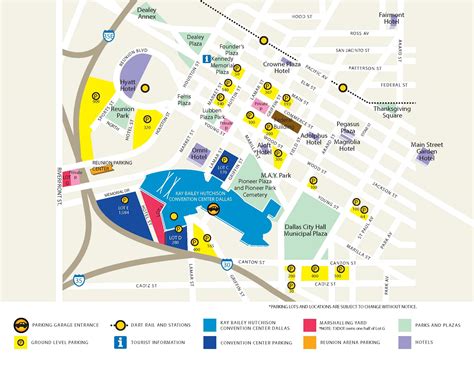 Downtown Dallas Parking Map - Cities And Towns Map