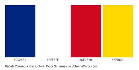 British Columbia Flag Colors Color Scheme » Blue » SchemeColor.com