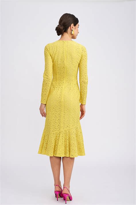 Citrine Midi Lace Dress - chemistry-studio