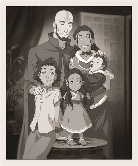 Family portrait of Aang and Katara | Avatar airbender, Avatar aang, The ...