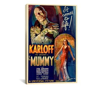 The Mummy (Karloff The Uncanny) Advertising Vintage Poster - Tanga