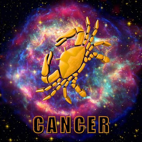 Cancer Birth Sign for July Birthdays NASA Photograph Background ...