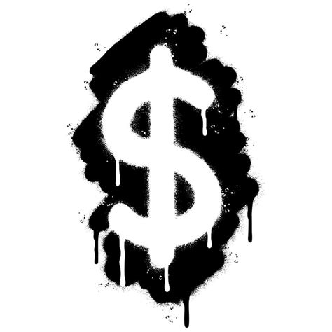 Spray Painted Graffiti dollar icon Sprayed isolated with a white background. graffiti bell icon ...