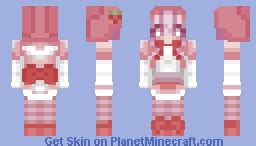 Cute Pink Bunny Girl Minecraft Skin