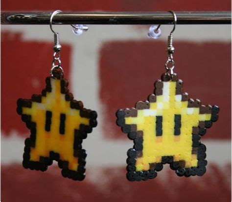 Super Mario Star Perler Bead Sprite Keychain by WhiteMageInc, $3.00 ...