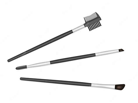 Premium Vector | Eyebrow and eyelash makeup brush set vector illustration brow and lash care ...