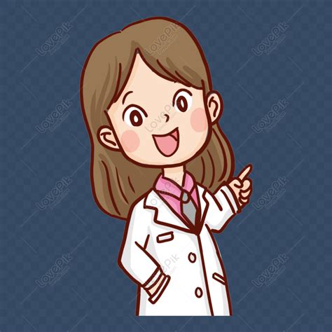 Free Cartoon Female Doctor Character Free Material, Cute Girl, PNG Element, Free Element Free ...