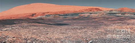 Mount Sharp On Mars Photograph by Nasa/jpl-caltech/msss/science Photo Library - Fine Art America