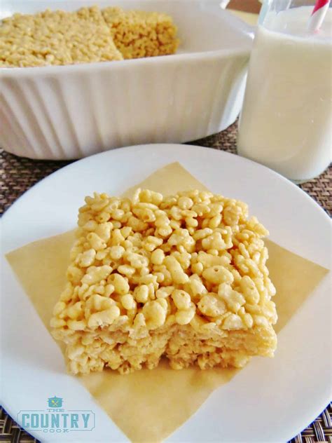 Peanut Butter Rice Krispies Treats - The Country Cook