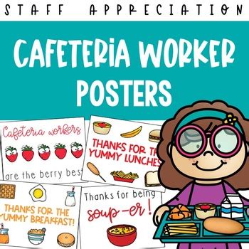 Cafeteria Worker Appreciation Posters by The Sophisticated Succulent