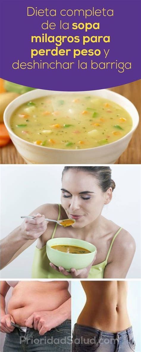 dieta completa de la sopa milagros para perder peso y deshinchar la barriga en 2020 | Dieta ...