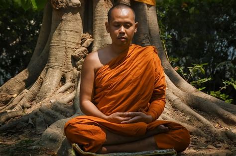 Premium Photo | Vipassana meditation it is the activity of the monks that must be done in buddhism.