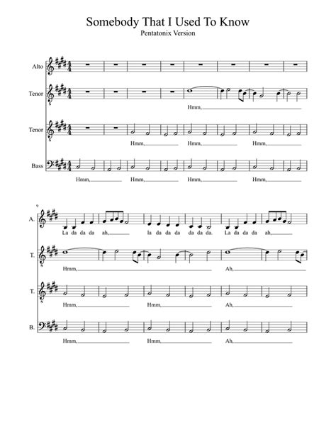 Somebody That I Used to Know Sheet music for Piano | Download free in ...