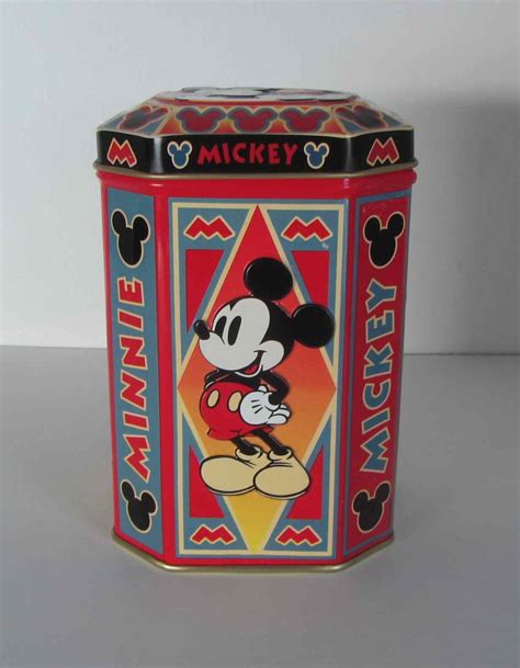 Vintage Mickey and Minie Mouse tin storage from England, Tin can ...