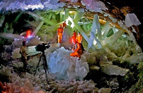 Giant Crystal Cave in Naica, Mexico