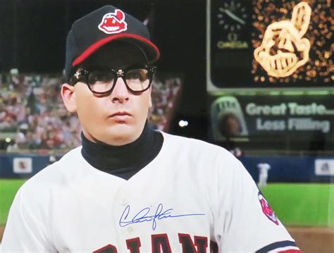 Charlie Sheen Signed Indians ‘Major League’ Wild Thing Wearing Glasses ...