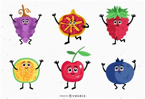 Fruit Character Vector Design Vector Download